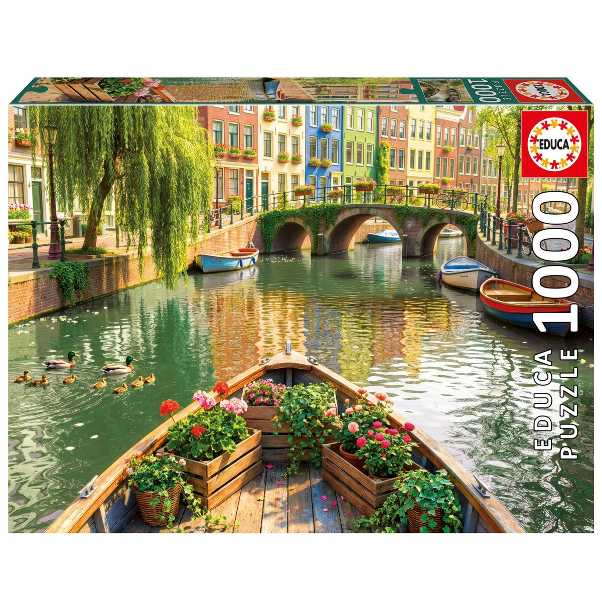 Boat Trip through Amsterdam puzzle by Educa with 1000 pieces