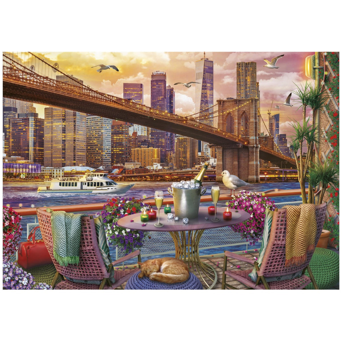 Puzzle Romantik in NY - Educa - 2000 Teile