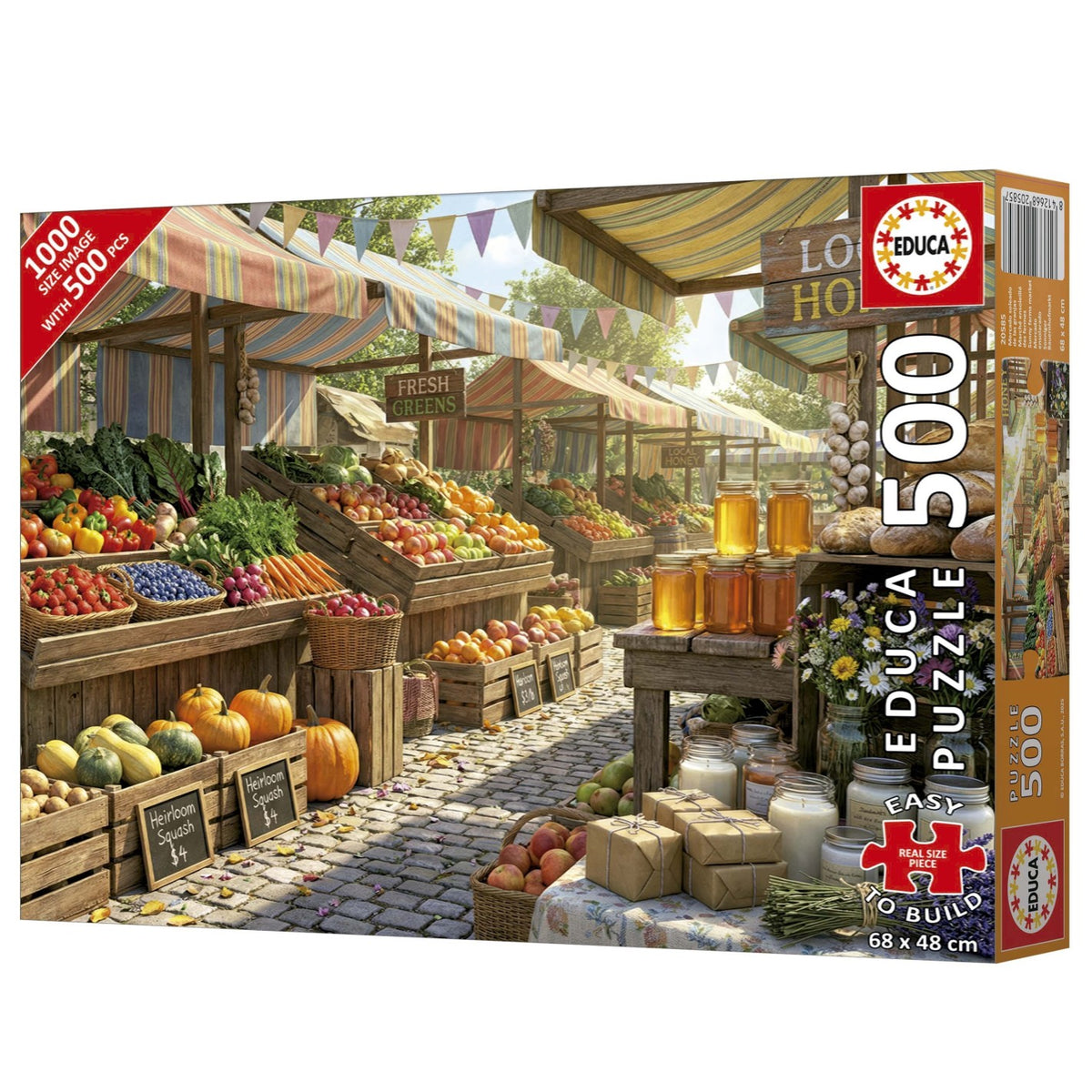 Puzzle Sonniger Markt - Educa - 500 Teile Plus