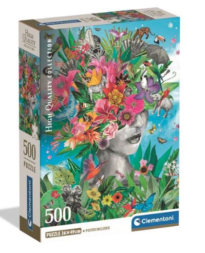 Puzzle Head in the Jungle Clementoni 500 piezas, caja
