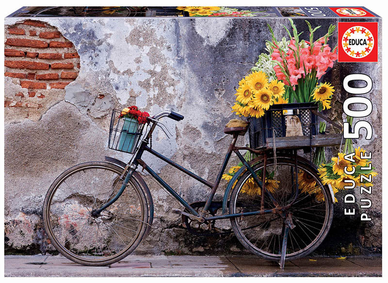 Puzzle Bicicletas com Flores - Educa - 500 Peças