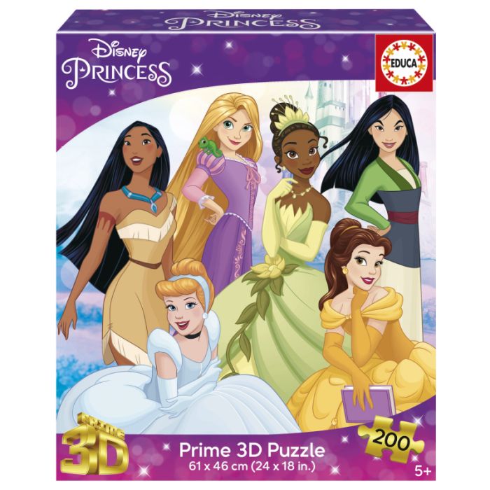 Puzzle Princesas Disney Lenticular - Educa - 200 Peças
