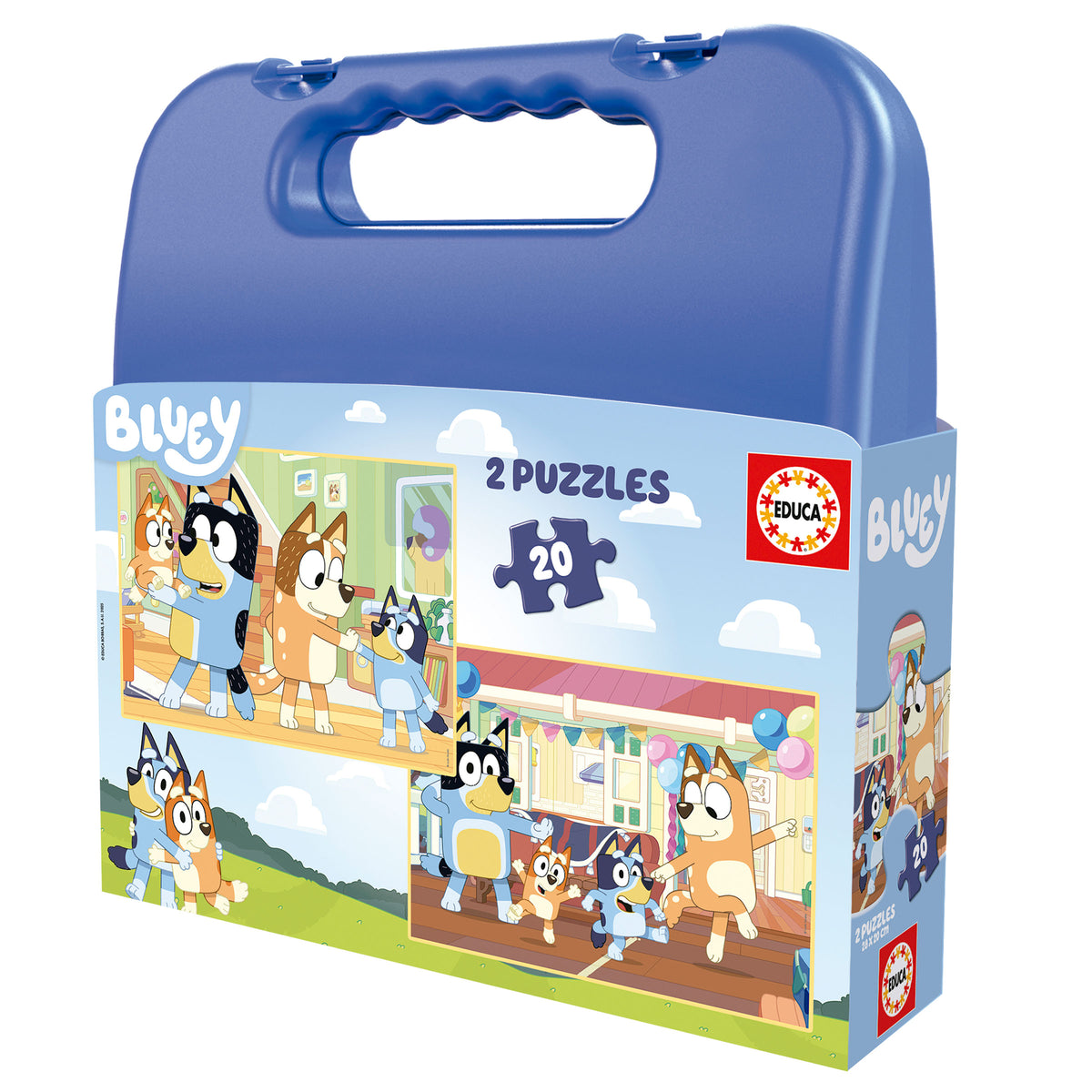 Mala 2 Puzzles Bluey - Educa - 2x20 Peças