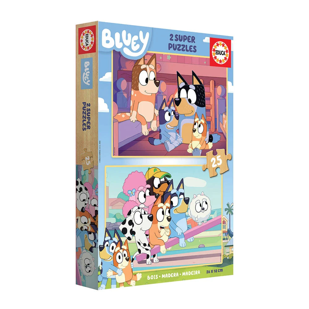Bluey 2 in 1 Holzpuzzle – Educa – 2x25 Teile