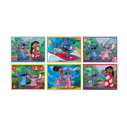 Puzzle de Cubos Stitch da Clementoni montado, imagem completa (12 cubos)