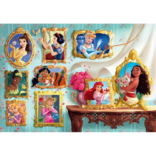 Puzzle Disney Princess da Clementoni montado, imagem completa (1000 peças)