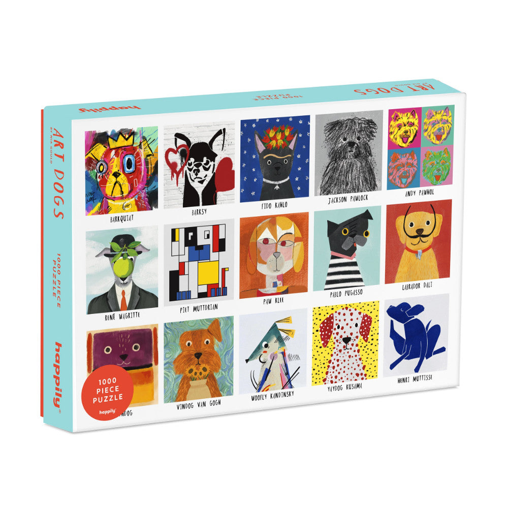 Puzzle Art Dogs Happily 1000 peças, caixa