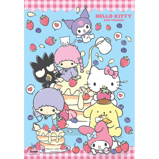 Puzzle Hello Kitty da Clementoni montado, imagem completa (1000 peças)