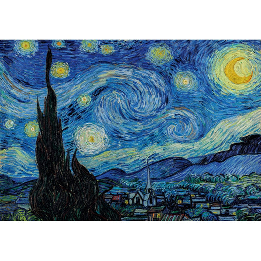 Puzzle Museum, Van Gogh, The Starry Night da Clementoni montado, imagem completa (1000 peças)