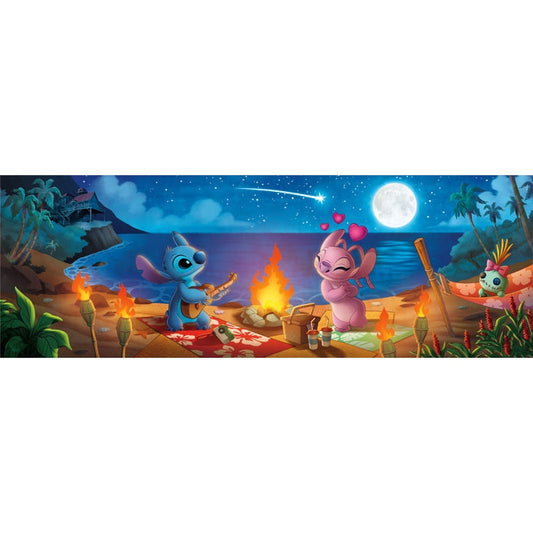 Puzzle Panorama Disney Stitch da Clementoni montado, imagem completa (1000 peças)
