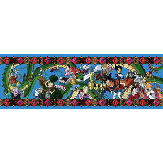 Puzzle Panorama Dragonball da Clementoni montado, imagem completa (1000 peças)