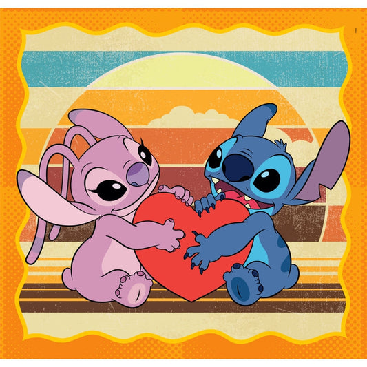 Puzzle Stitch da Clementoni montado, imagem completa (3 puzzles de 48 peças)