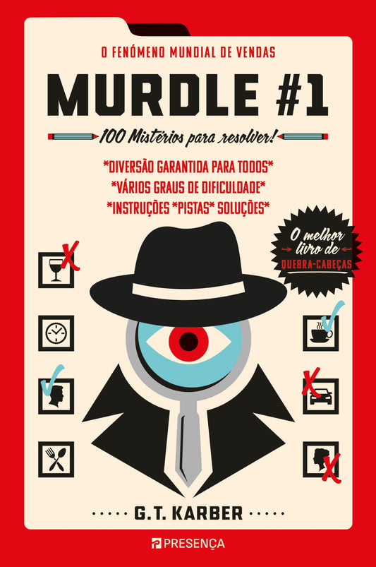 Capa do livro Murdle #1 de G. T. Karber, edição portuguesa da Editorial Presença