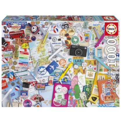 Puzzle Colagens de Viagem - Educa - 1000 Peças