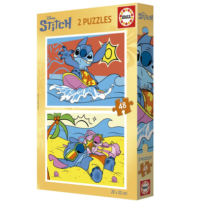 Stitch Puzzle - Educa - 2x48 Pieces