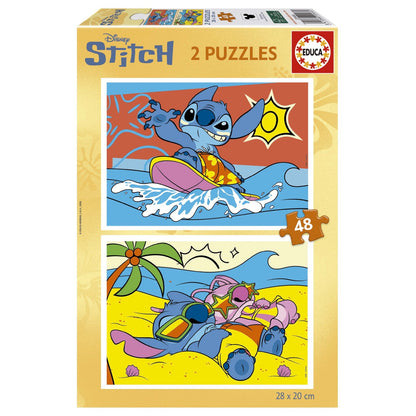 Stitch Puzzle - Educa - 2x48 Pieces