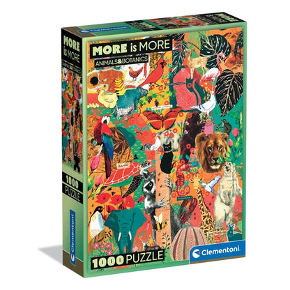 Puzzle More is More Animal & Botanics - Clementoni - 1000 Peças, caixa compacta