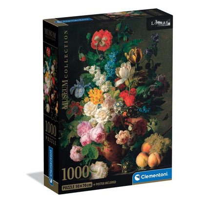 Puzzle Van Dael Bowl of Flowers Clementoni 1000 piezas, caja