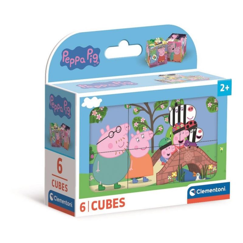 Caja del Puzzle de Cubos Peppa Pig de Clementoni con 6 cubos