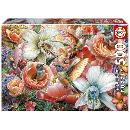 Puzzle Jardín de colibríes - Educa - 500 piezas