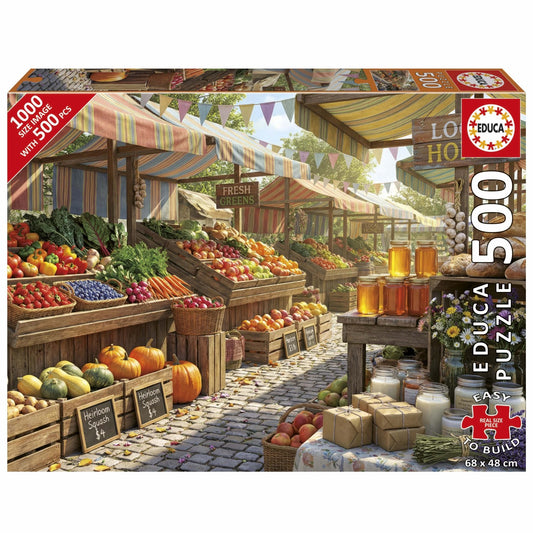 Puzzle Mercado soleado - Educa - 500 piezas Plus