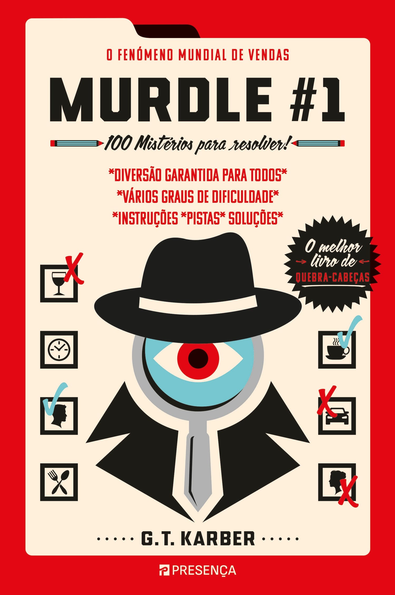 Livro Murdle #1 - 100 Mistérios para Resolver! de G. T. Karber, capa
