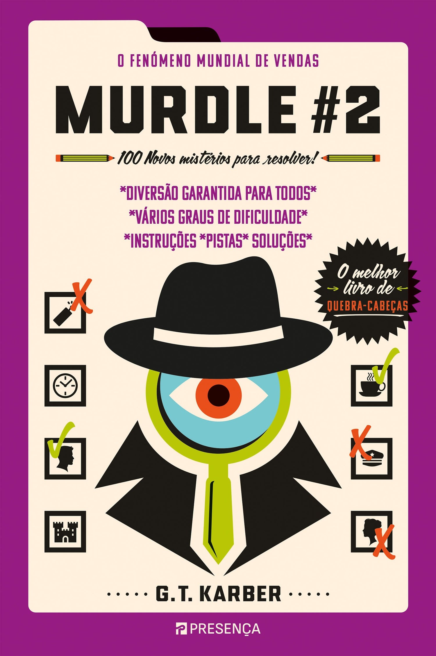 Livro Murdle #2 - 100 Novos Mistérios para Resolver! de G. T. Karber, capa
