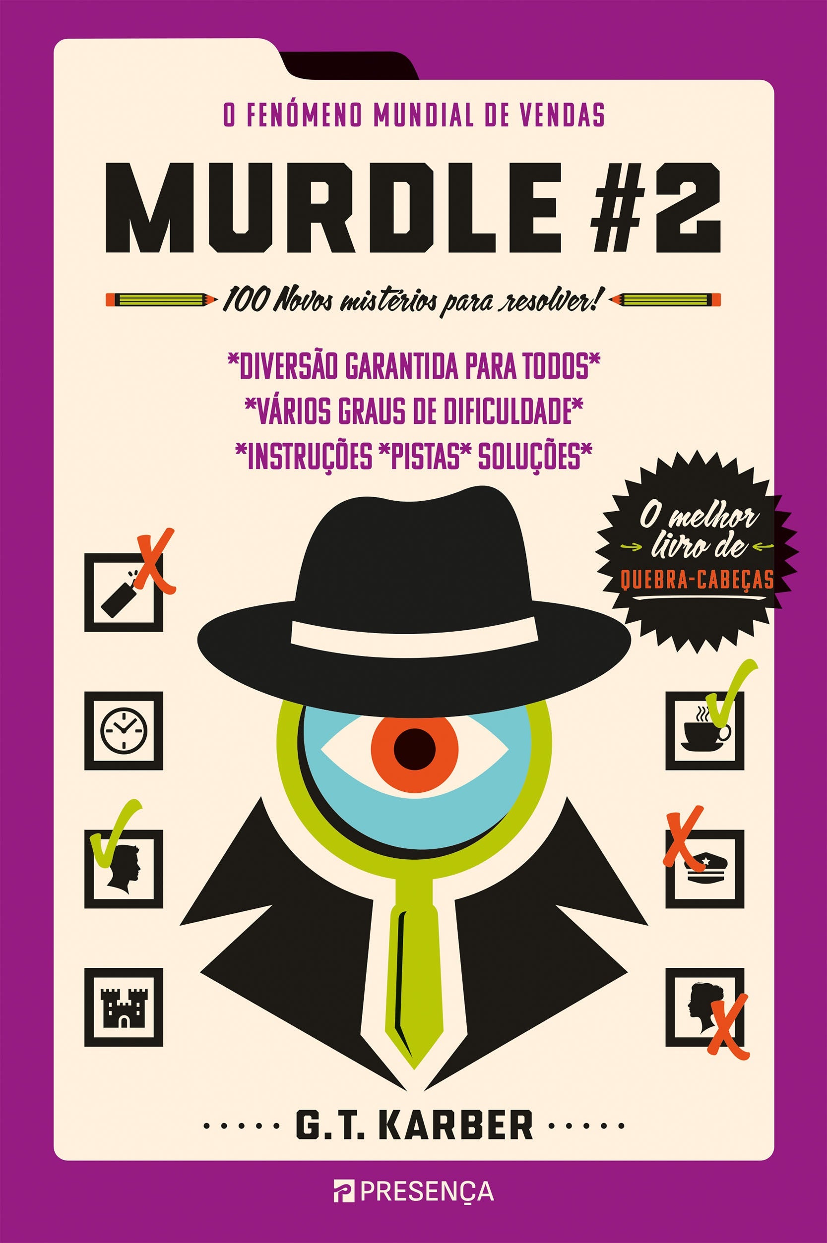 Livro Murdle #2 - 100 Novos Mistérios para Resolver! de G. T. Karber, capa
