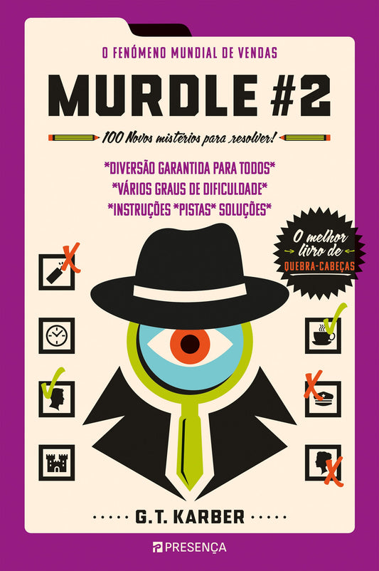 Livro Murdle #2 - 100 Novos Mistérios para Resolver! de G. T. Karber, capa