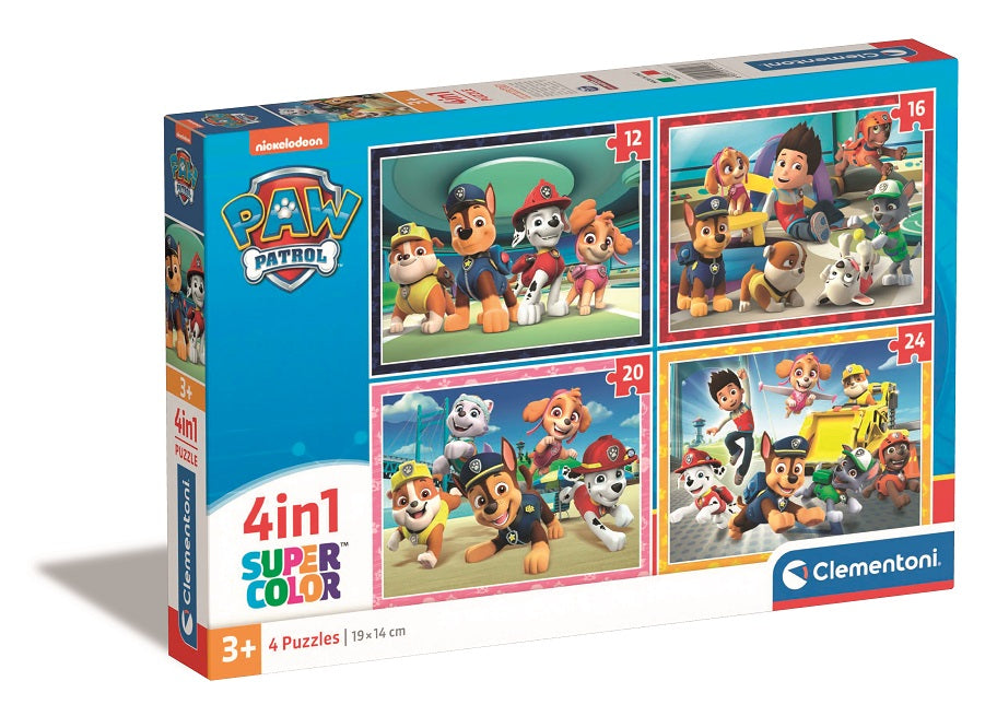 Puzzle Patrulha - Clementoni - 12, 16, 20 e 24 Peças