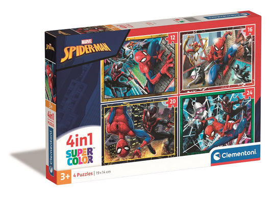 Puzzle Spiderman - Clementoni - 12, 16, 20 y 24 Piezas