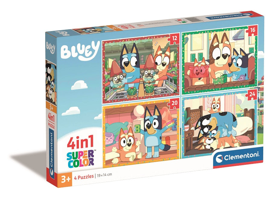 Puzzle 4 em 1 Bluey - Clementoni