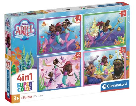 Puzzle 4 em 1 Disney Ariel - Clementoni