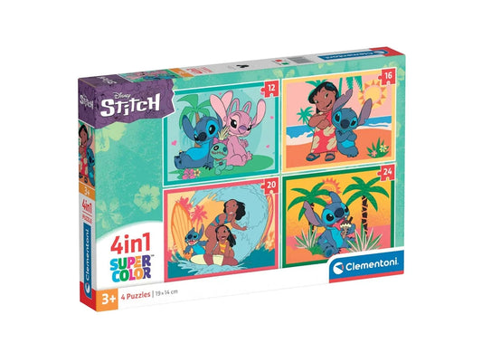 Puzzle 4 en 1 Stitch (Ref. 21745) - Clementoni