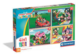 Puzzle 4 em 1 Mickey Mouse Club House - Clementoni