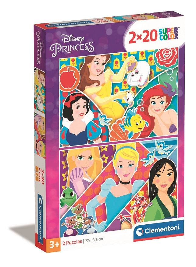 Puzzle Princesas Disney - Clementoni - 2x20 Peças