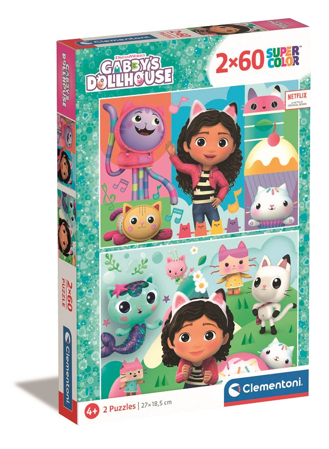 Puzzle Gabby's Dollhouse - Clementoni - 2x60 Peças