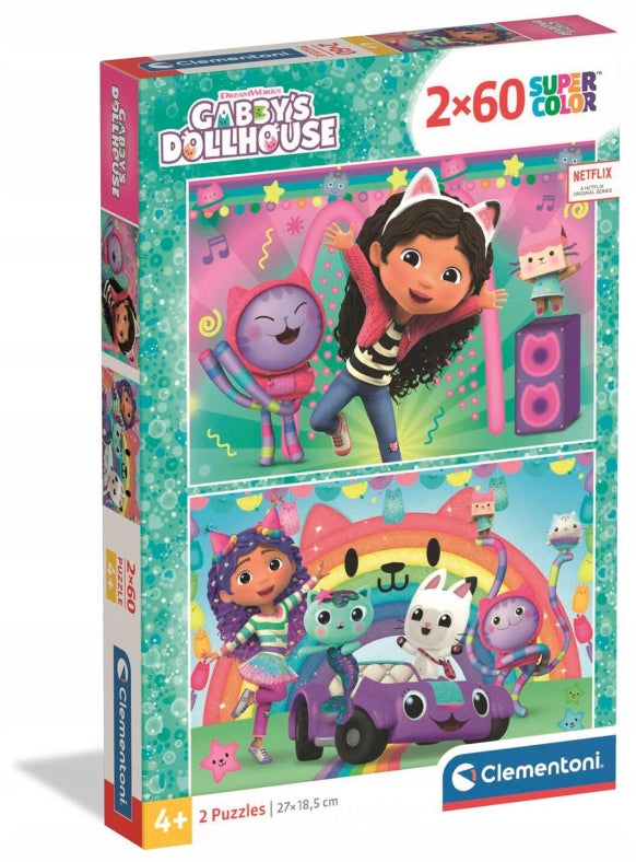Puzzle Gabby's Dollhouse 2 - Clementoni - 2x60 Peças