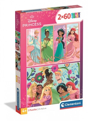 Puzzle Disney Princess - Clementoni - 2x60 Peças