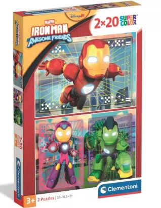 Puzzle Iron Man - Clementoni - 2x20 Peças