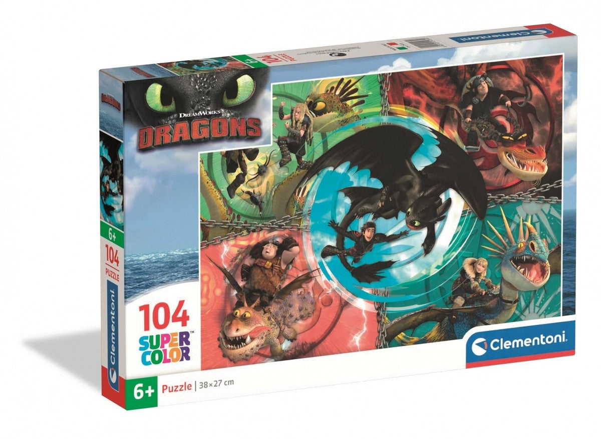 Puzzle Dragon Trainer - Clementoni - 104 Peças