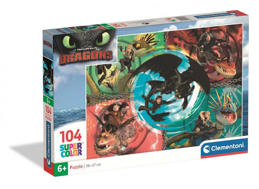 Puzzle Cómo entrenar a tu dragón - Clementoni - 104 Piezas