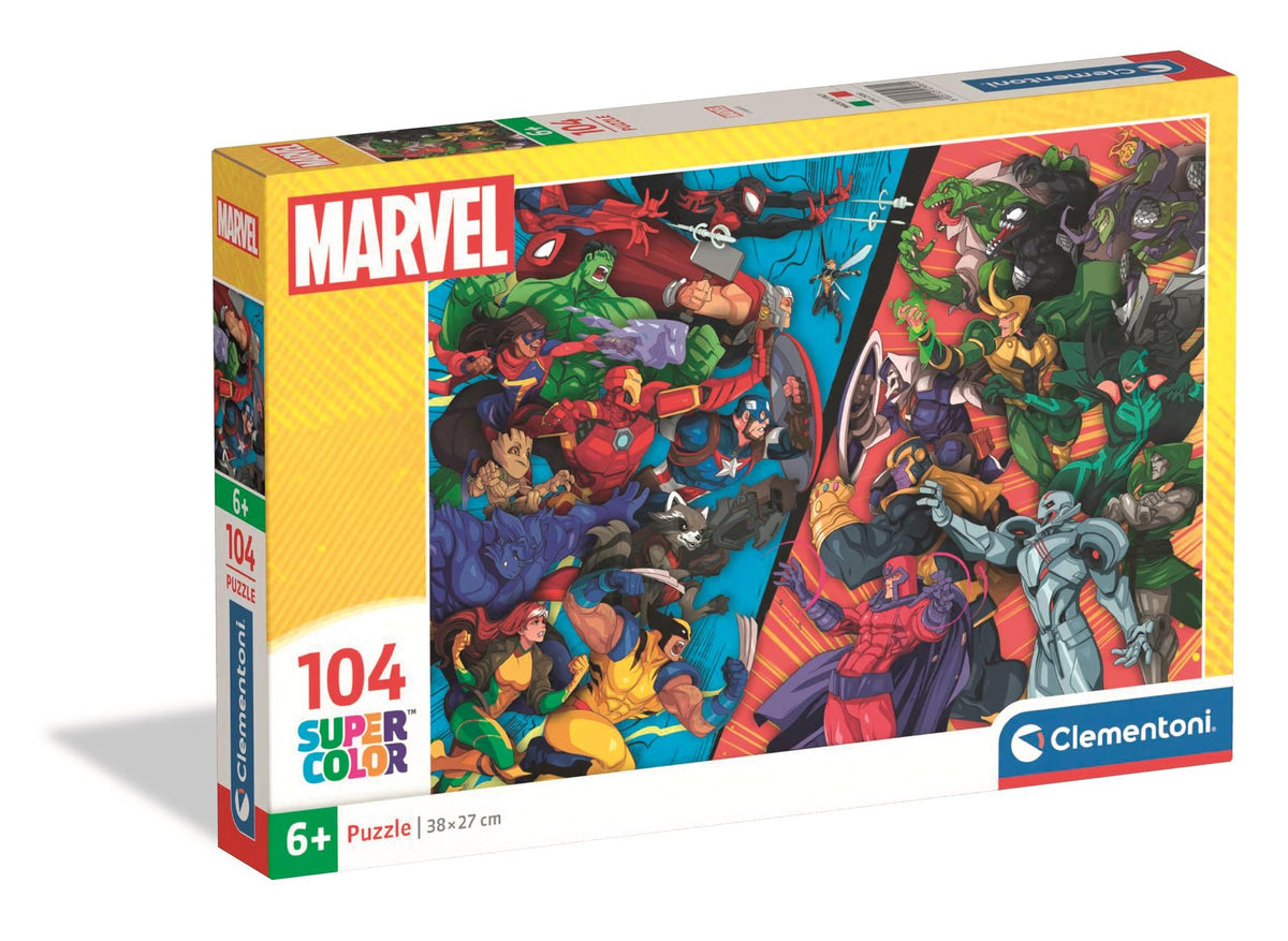 Puzzle Marvel Heroes - Clementoni - 104 Peças