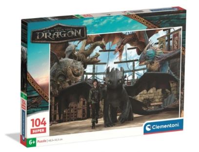 Puzzle Super How to Train Your Dragon - Clementoni - 104 Peças
