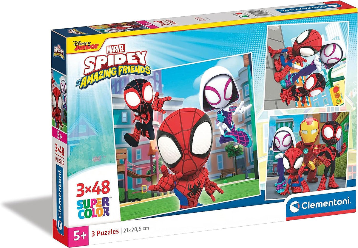 Puzzle Spidey and His Amazing Friends - Clementoni - 3x48 Peças