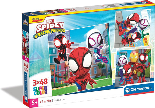 Puzzle Spidey y su superequipo - Clementoni - 3x48 Piezas