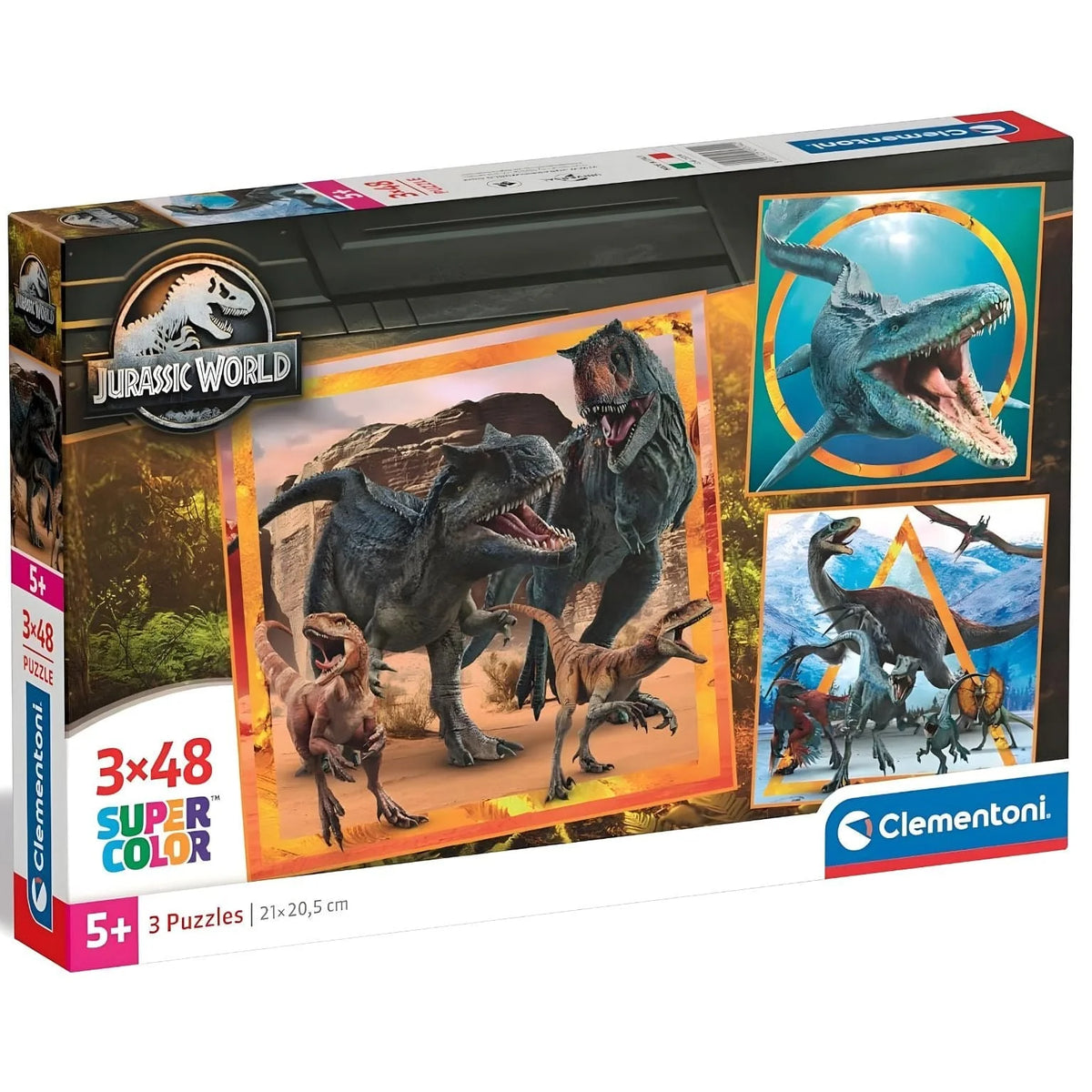 Puzzle Jurassic World - Clementoni - 3x48 Peças