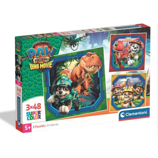 Paw Patrol Dino Puzzle - Clementoni - 3x48 Teile