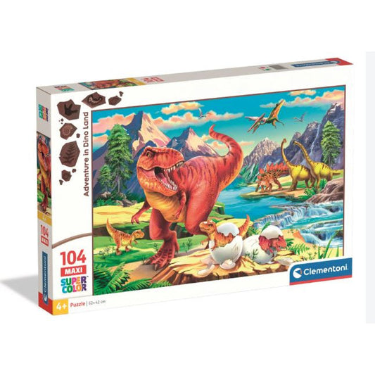 Maxi Adventure in Dino Land Puzzle - Clementoni - 104 Teile