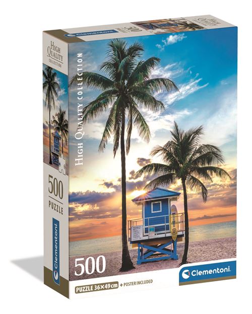 Puzzle Miami Beach Florida - Clementoni - 500 Peças